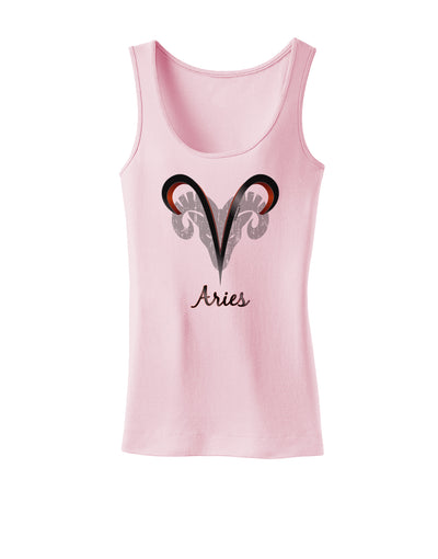 Aries Symbol Womens Petite Tank Top-TooLoud-SoftPink-X-Small-Davson Sales