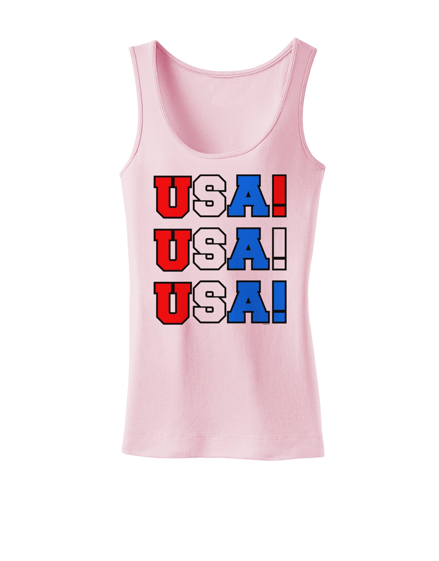 USA! USA! USA! Womens Tank Top-Womens Tank Tops-TooLoud-SoftPink-X-Small-Davson Sales