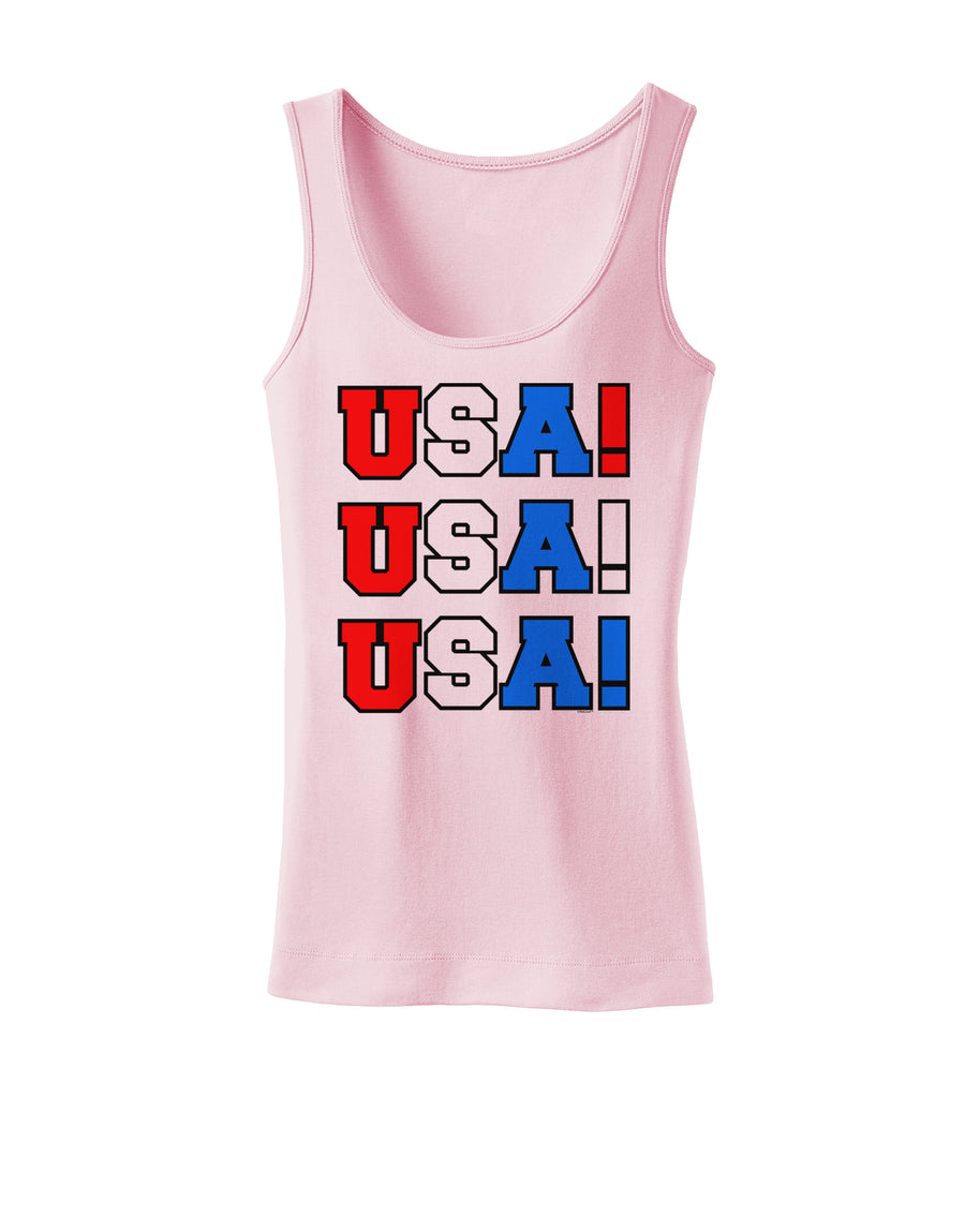 USA! USA! USA! Womens Tank Top-Womens Tank Tops-TooLoud-White-X-Small-Davson Sales