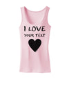 Personalized I Love Customized Womens Tank Top-Womens Tank Tops-TooLoud-SoftPink-X-Small-Davson Sales