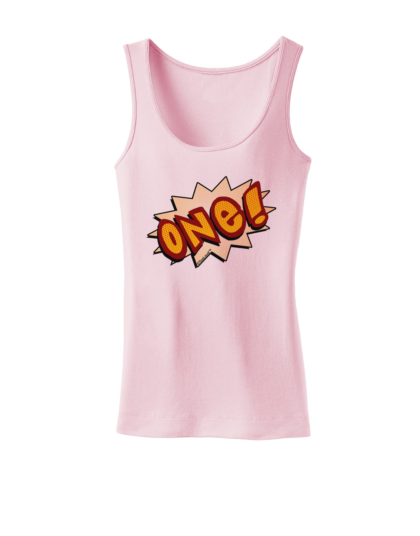 Onomatopoeia One Birthday Womens Petite Tank Top-TooLoud-SoftPink-X-Small-Davson Sales