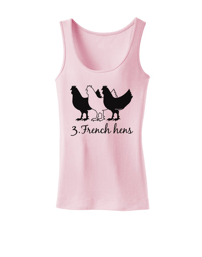 Three French Hens Text Womens Tank Top-Womens Tank Tops-TooLoud-SoftPink-X-Small-Davson Sales