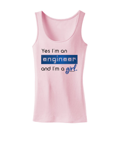 Yes I am a Engineer Girl Womens Petite Tank Top-TooLoud-SoftPink-X-Small-Davson Sales