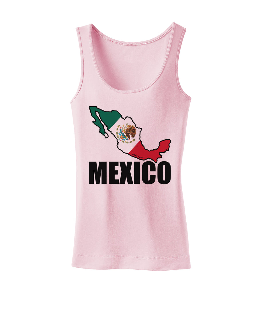 Mexico Outline - Mexican Flag - Mexico Text Womens Tank Top by TooLoud-Womens Tank Tops-TooLoud-White-X-Small-Davson Sales