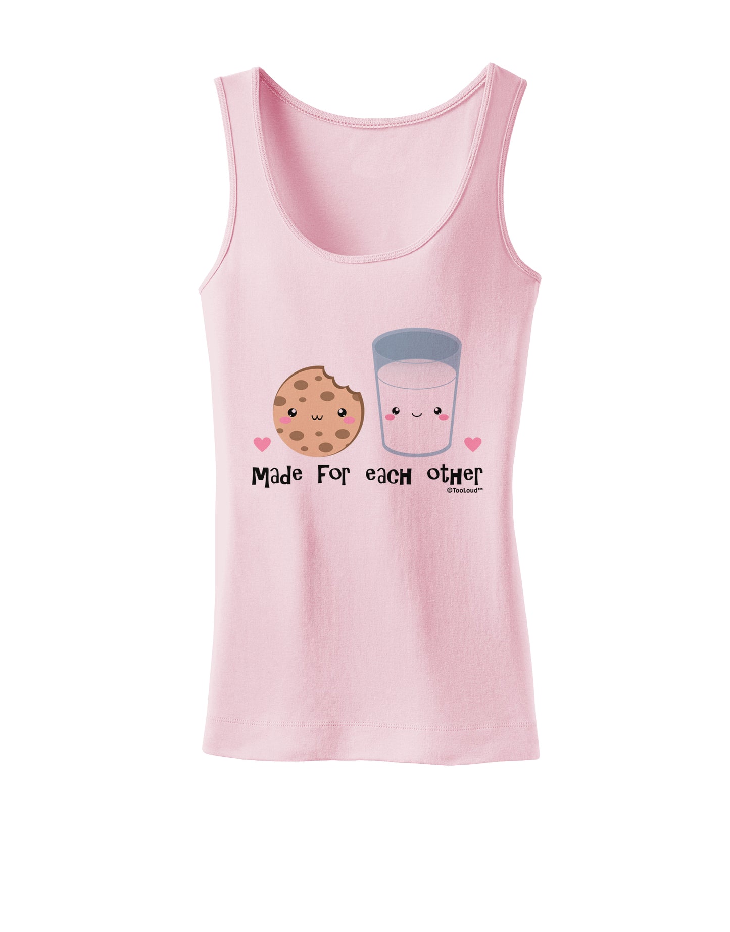 Cute Milk and Cookie - Made for Each Other Womens Tank Top by TooLoud-Womens Tank Tops-TooLoud-SoftPink-X-Small-Davson Sales
