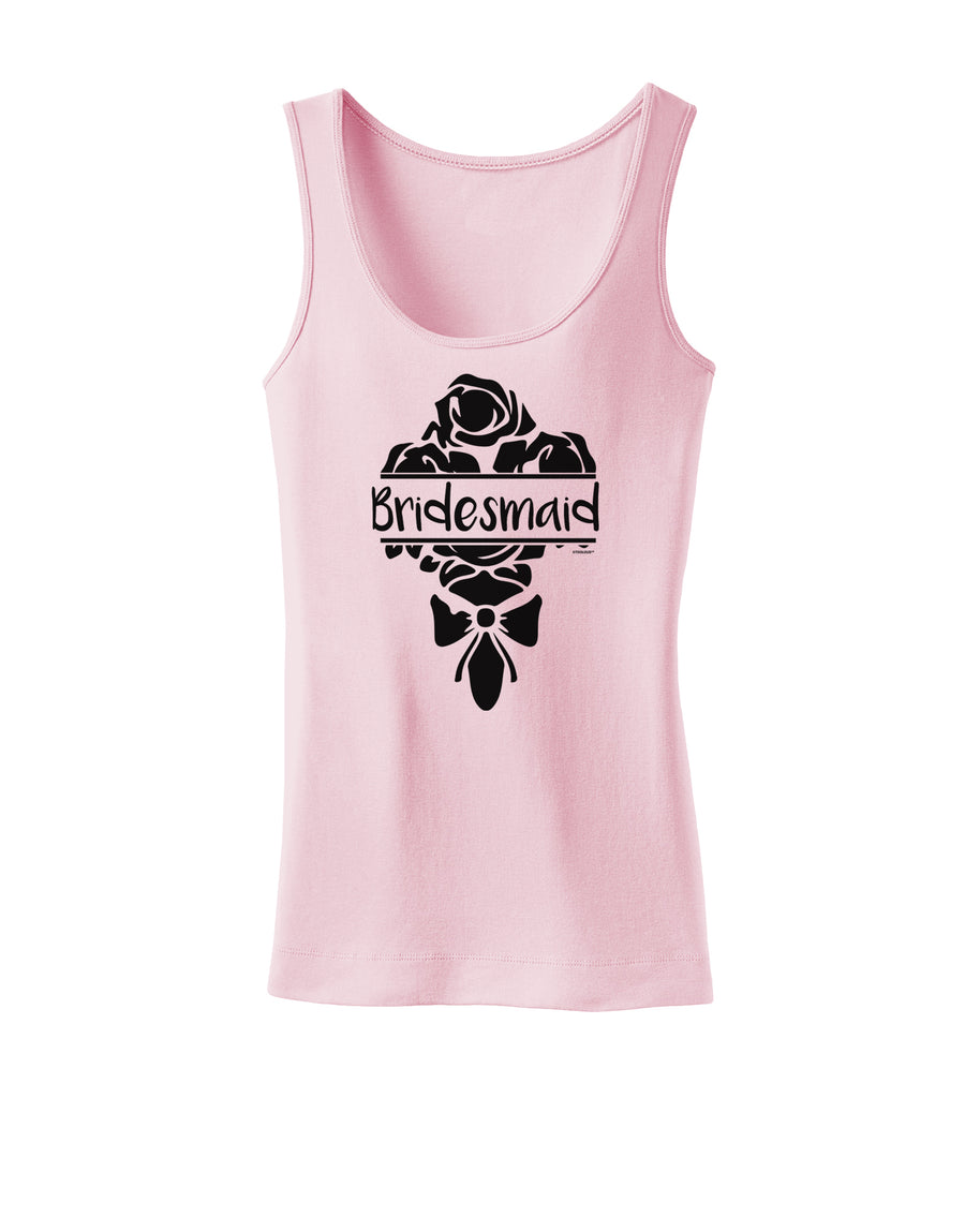 TooLoud Bridesmaid Bouquet Silhouette Womens Petite Tank Top-Womens Tank Tops-TooLoud-White-X-Small-Davson Sales