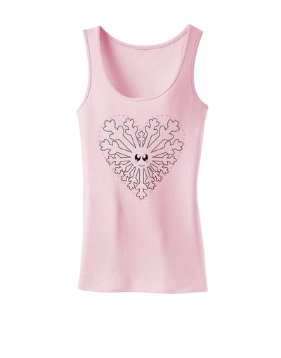 Heart Snowflake Christmas Womens Tank Top-Womens Tank Tops-TooLoud-SoftPink-X-Small-Davson Sales