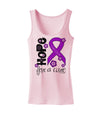 Hope for a Cure - Purple Ribbon Crohn’s Disease - Flowers Womens Tank Top-Womens Tank Tops-TooLoud-SoftPink-X-Small-Davson Sales