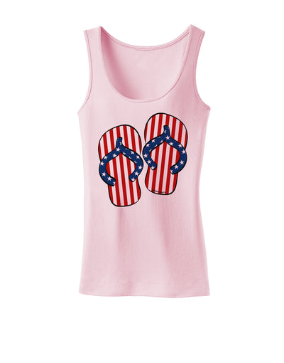 Stars and Stripes Flip Flops Womens Tank Top-Womens Tank Tops-TooLoud-SoftPink-X-Small-Davson Sales