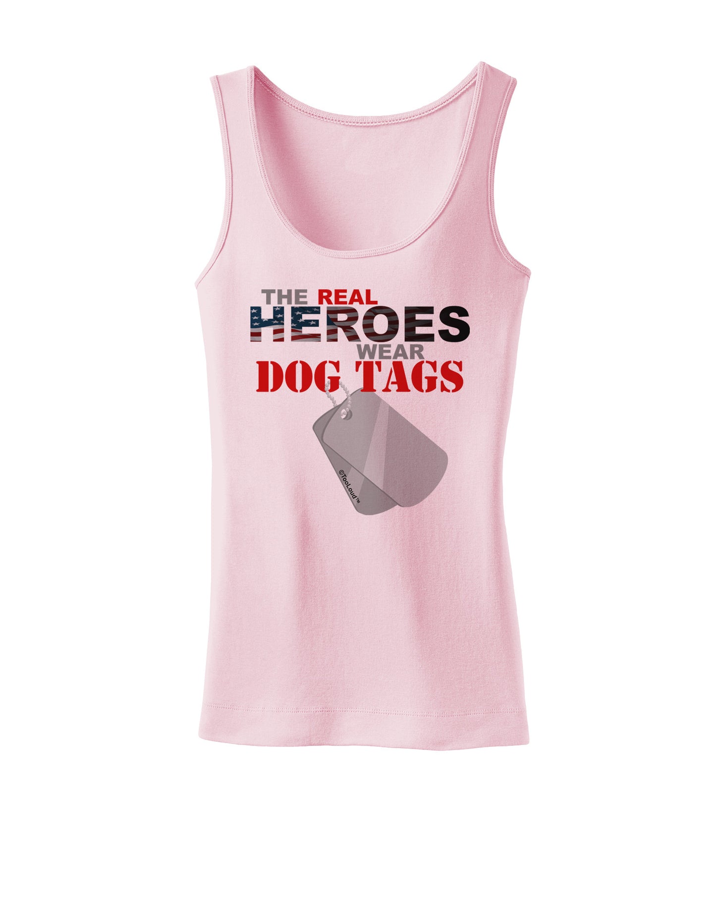 Heroes Dog Tags Womens Tank Top-Womens Tank Tops-TooLoud-SoftPink-X-Small-Davson Sales