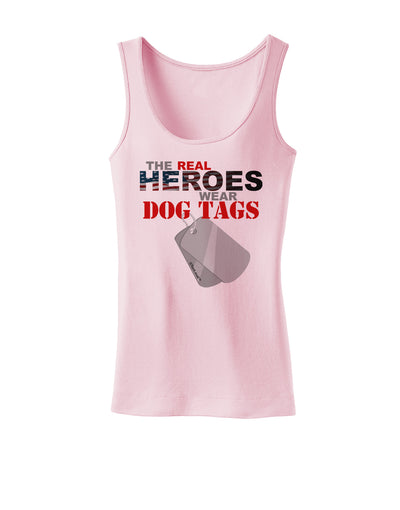 Heroes Dog Tags Womens Tank Top-Womens Tank Tops-TooLoud-SoftPink-X-Small-Davson Sales