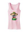 Sombrero and Poncho Cat - Metallic Womens Tank Top by TooLoud-Womens Tank Tops-TooLoud-SoftPink-X-Small-Davson Sales