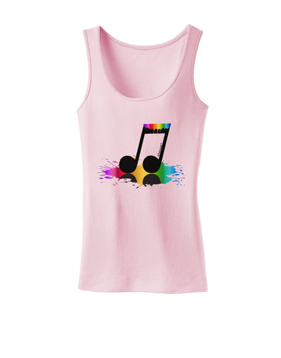 Paint Music Note Womens Tank Top-Womens Tank Tops-TooLoud-SoftPink-X-Small-Davson Sales