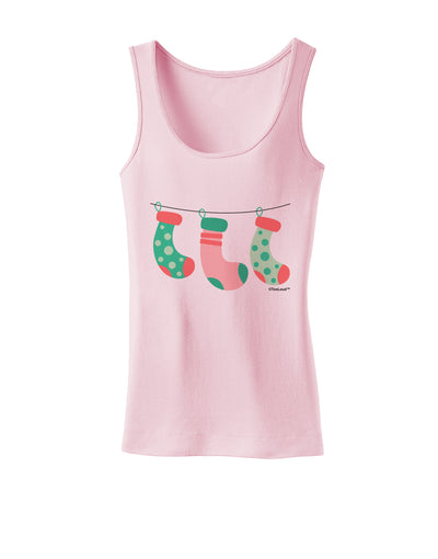 Cute Hanging Christmas Stockings Womens Tank Top by TooLoud-Womens Tank Tops-TooLoud-SoftPink-X-Small-Davson Sales