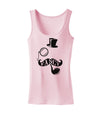 Fancy Tophat Mustache Pipe and Monocle Womens Tank Top-Womens Tank Tops-TooLoud-SoftPink-X-Small-Davson Sales