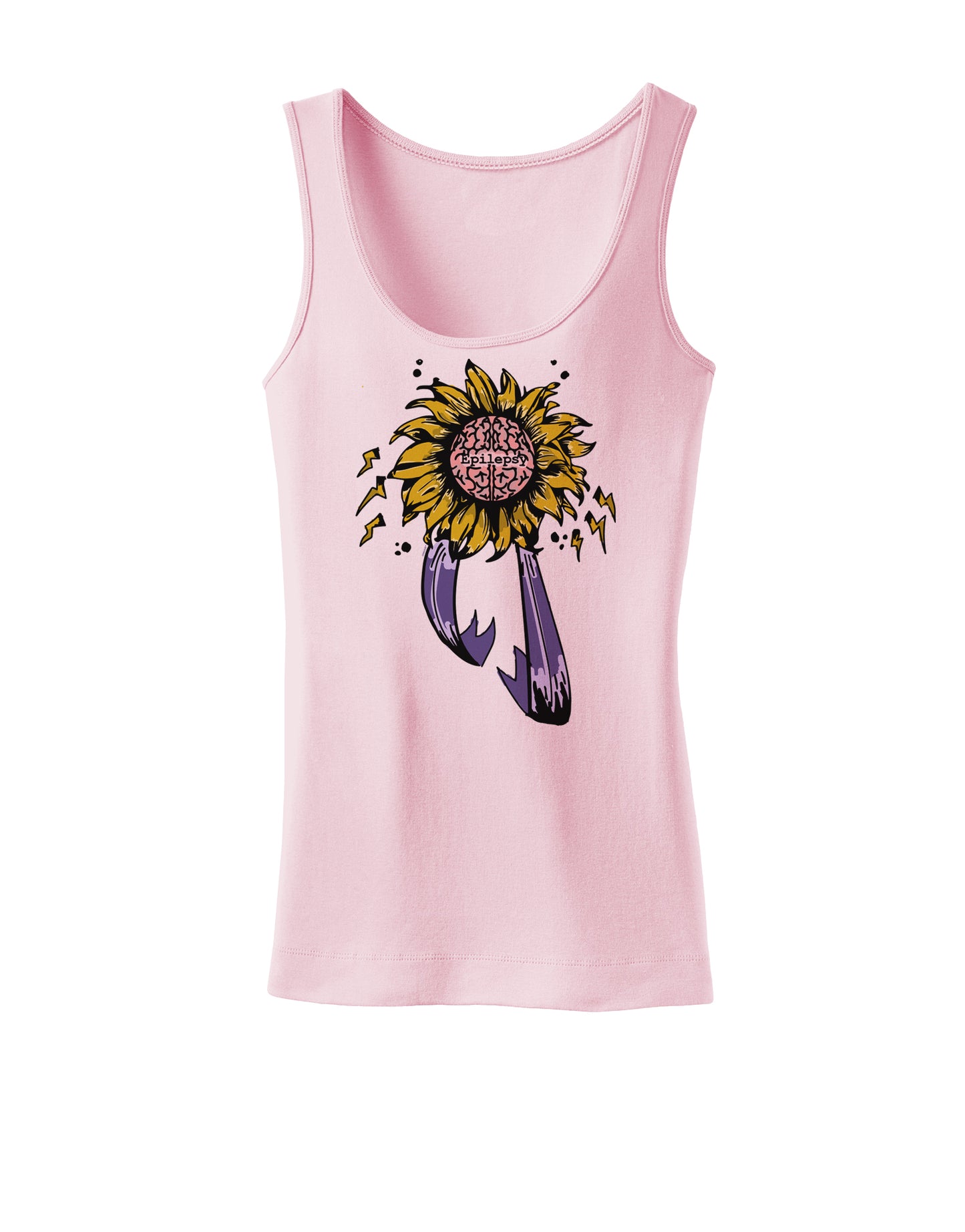 TooLoud Epilepsy Awareness Womens Petite Tank Top-Womens Tank Tops-TooLoud-SoftPink-X-Small-Davson Sales