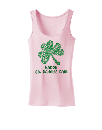 Happy St. Paddy's Day Shamrock Design Womens Tank Top by TooLoud-Womens Tank Tops-TooLoud-SoftPink-X-Small-Davson Sales