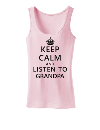 Keep Calm and Listen To Grandpa Womens Tank Top-Womens Tank Tops-TooLoud-SoftPink-X-Small-Davson Sales