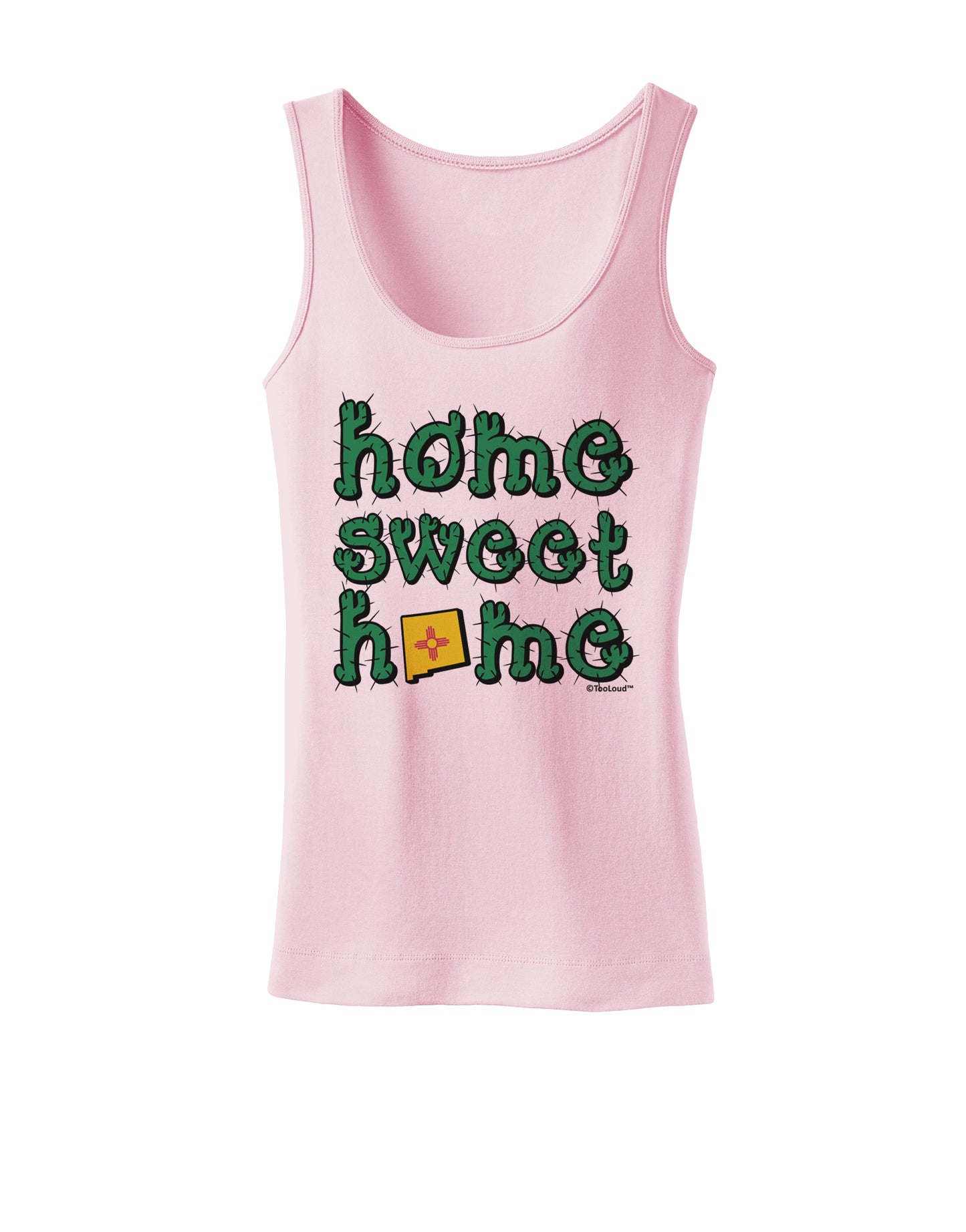 Home Sweet Home - New Mexico - Cactus and State Flag Womens Tank Top by TooLoud-Womens Tank Tops-TooLoud-SoftPink-X-Small-Davson Sales