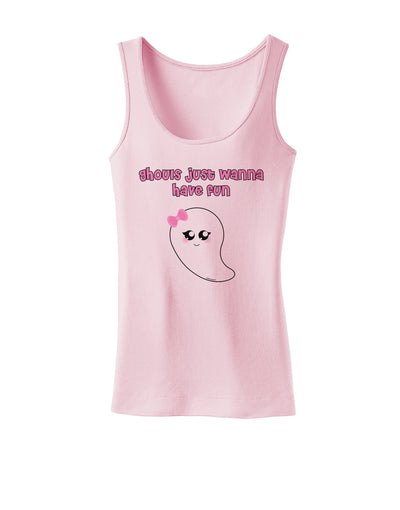 Ghouls Just Wanna Have Fun Cute Ghost - Halloween Womens Tank Top-Womens Tank Tops-TooLoud-SoftPink-X-Small-Davson Sales