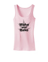 Wake and Bake - Marijuana Leaf B&W Womens Tank Top-Womens Tank Tops-TooLoud-SoftPink-X-Small-Davson Sales