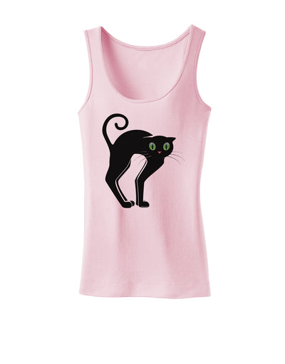 Cute Arched Black Cat Halloween Womens Tank Top-Womens Tank Tops-TooLoud-SoftPink-X-Small-Davson Sales