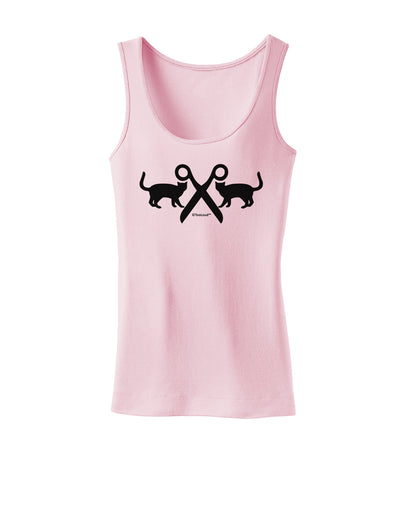 Two Cats With Scissors Womens Tank Top by TooLoud-Womens Tank Tops-TooLoud-SoftPink-X-Small-Davson Sales