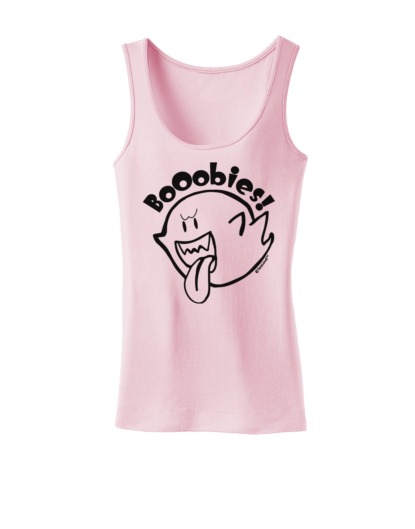 Booobies Womens Petite Tank Top-Womens Tank Tops-TooLoud-SoftPink-X-Small-Davson Sales