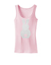 Cute Bunny Silhouette with Tail - White Glitter Womens Tank Top by TooLoud-Womens Tank Tops-TooLoud-SoftPink-X-Small-Davson Sales