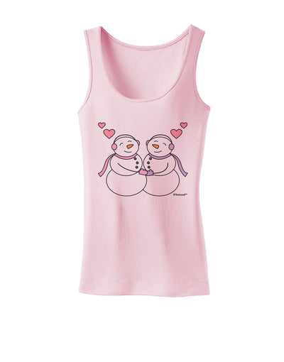 Cute Snowwoman Couple Womens Tank Top by TooLoud-Womens Tank Tops-TooLoud-SoftPink-X-Small-Davson Sales