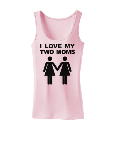 I Love My Two Moms Lesbian Mother Womens Tank Top-Womens Tank Tops-TooLoud-SoftPink-X-Small-Davson Sales