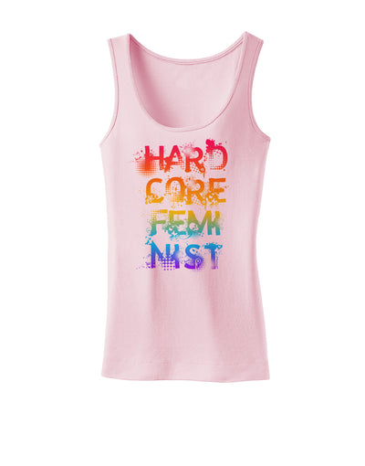 Hardcore Feminist - Rainbow Womens Tank Top-Womens Tank Tops-TooLoud-SoftPink-X-Small-Davson Sales