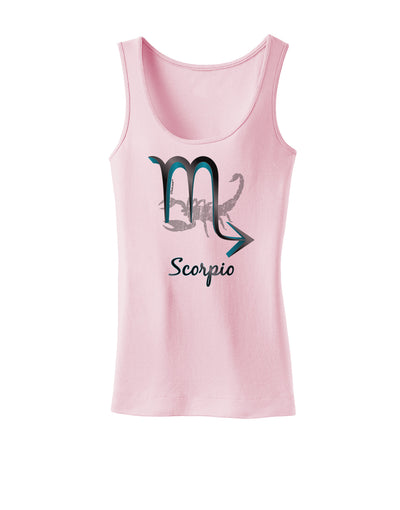 Scorpio Symbol Womens Petite Tank Top-TooLoud-SoftPink-X-Small-Davson Sales