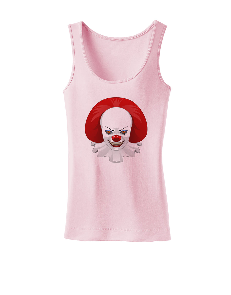 Scary Clown Face B - Halloween Womens Tank Top-Womens Tank Tops-TooLoud-White-X-Small-Davson Sales