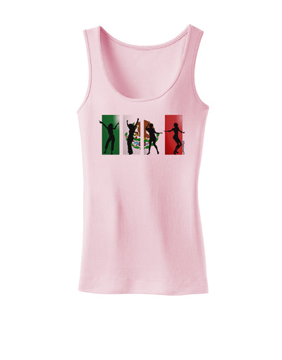 Mexican Flag - Dancing Silhouettes Womens Tank Top by TooLoud-Womens Tank Tops-TooLoud-SoftPink-X-Small-Davson Sales