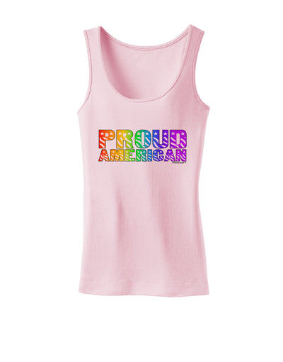 Proud American Rainbow Text Womens Tank Top by TooLoud-Womens Tank Tops-TooLoud-SoftPink-X-Small-Davson Sales