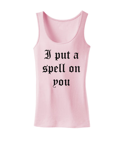 I Put A Spell On You Halloween - Text Womens Tank Top-Womens Tank Tops-TooLoud-SoftPink-X-Small-Davson Sales