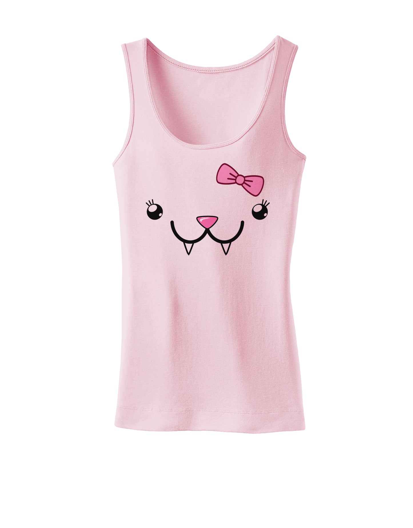 Kyu-T Face - Fangie Cute Girl Vampire Bat Womens Tank Top-Womens Tank Tops-TooLoud-SoftPink-X-Small-Davson Sales