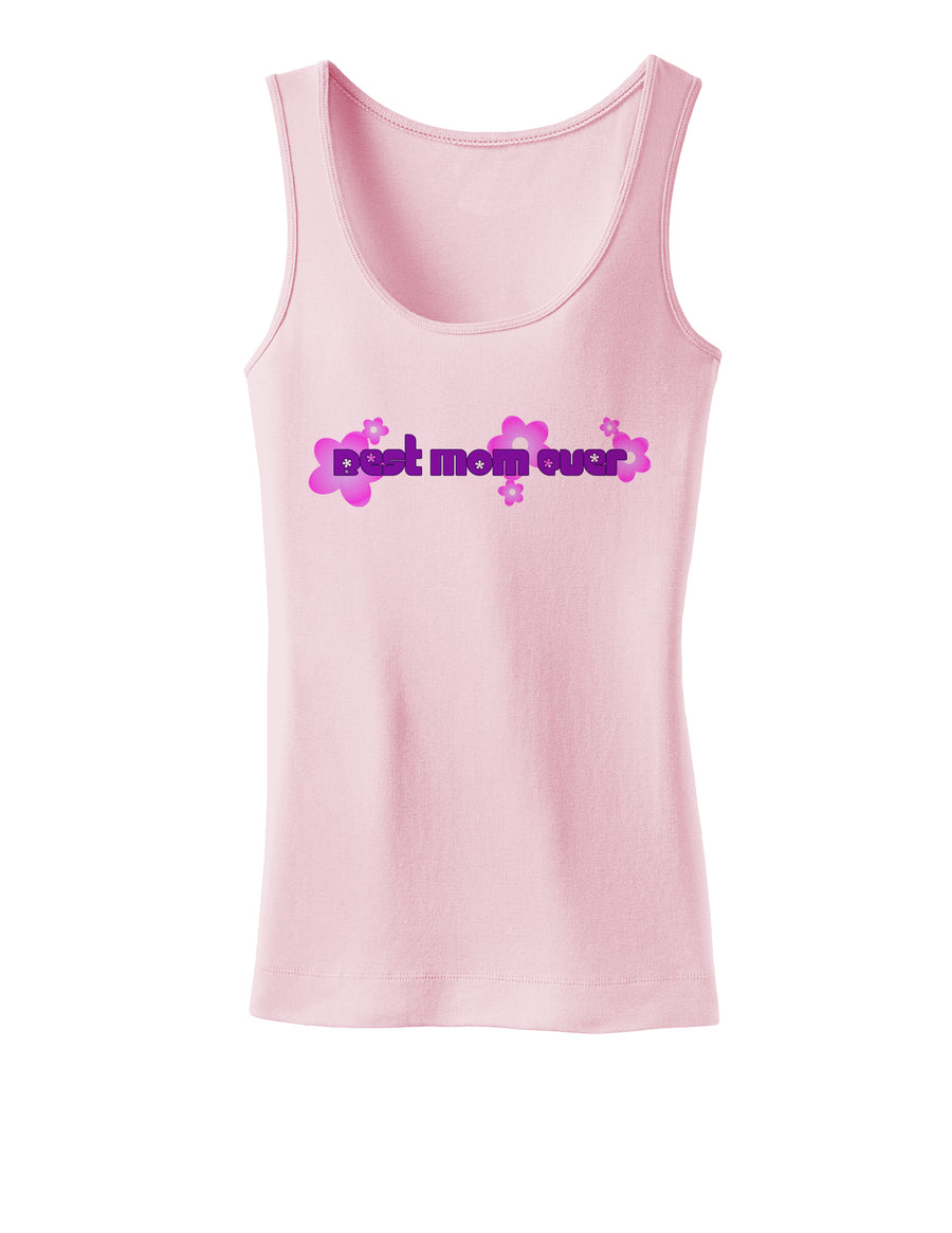 Best Mom Ever Flower Text Womens Tank Top-Womens Tank Tops-TooLoud-White-X-Small-Davson Sales