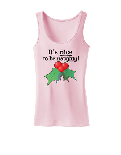 Nice to be Naughty Womens Tank Top-Womens Tank Tops-TooLoud-SoftPink-X-Small-Davson Sales