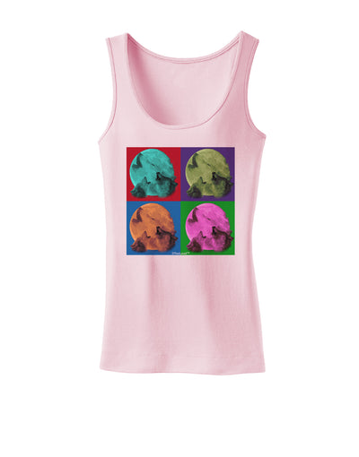 Three Wolves Howling - Pop-Art #1 Womens Tank Top by TooLoud-Womens Tank Tops-TooLoud-SoftPink-X-Small-Davson Sales