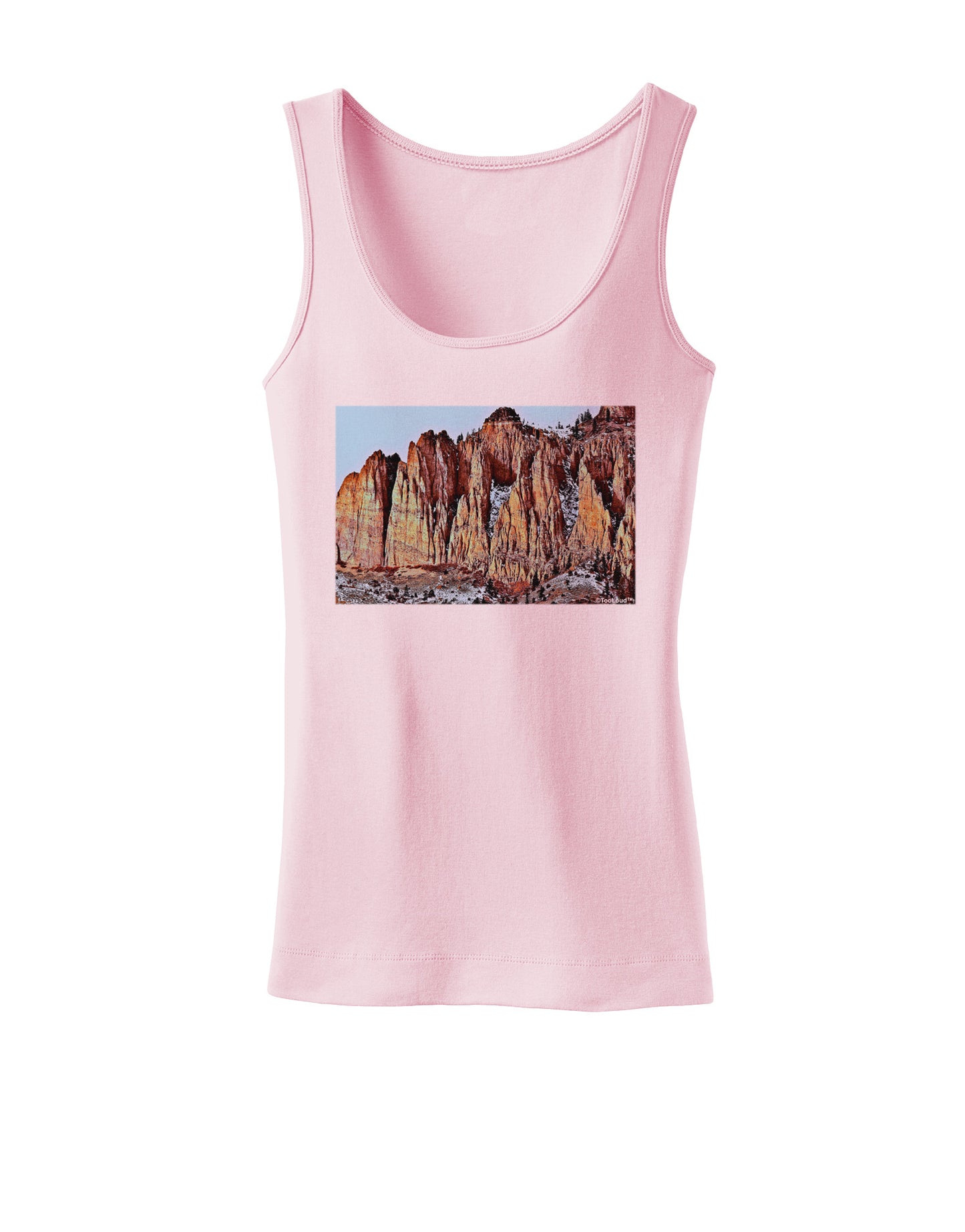 Colorado Mountain Spires Womens Petite Tank Top-TooLoud-SoftPink-X-Small-Davson Sales