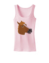 Silly Cartoon Horse Head Womens Tank Top-Womens Tank Tops-TooLoud-SoftPink-X-Small-Davson Sales