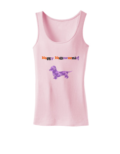 Happy Halloweenie Doxie Dog Halloween Womens Tank Top-Womens Tank Tops-TooLoud-SoftPink-X-Small-Davson Sales