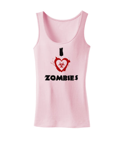 I Heart Zombies - Bio Hazard Heart Womens Tank Top-Womens Tank Tops-TooLoud-SoftPink-X-Small-Davson Sales