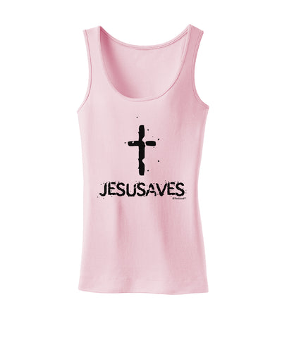 JESUSAVES - Jesus Saves Cross Design Womens Tank Top by TooLoud-Womens Tank Tops-TooLoud-SoftPink-X-Small-Davson Sales