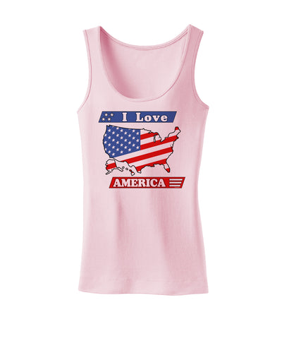 I Love America Womens Tank Top-Womens Tank Tops-TooLoud-SoftPink-X-Small-Davson Sales