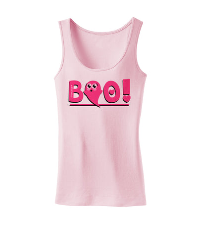 Cute Boo Text Pink Womens Tank Top-Womens Tank Tops-TooLoud-SoftPink-X-Small-Davson Sales