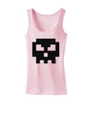 Retro 8-Bit Skull Womens Tank Top-Womens Tank Tops-TooLoud-SoftPink-X-Small-Davson Sales