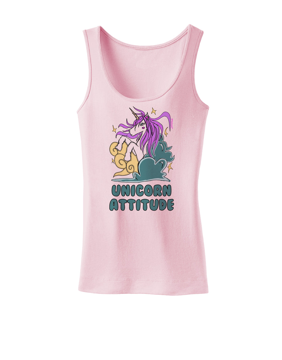 Unicorn Attitude Womens Petite Tank Top-Womens Tank Tops-TooLoud-White-X-Small-Davson Sales